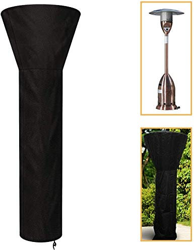 ELR Housse de protection imperméable pour chauffage de terrasse - 213 cm de haut - Pour chauffage électrique de terrasse - Pour véranda, meubles ronds - 213 x 83 x 48 cm