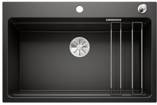 BLANCO 525892 Fregadero de Cocina, Negro, 80 cm Unterschrank