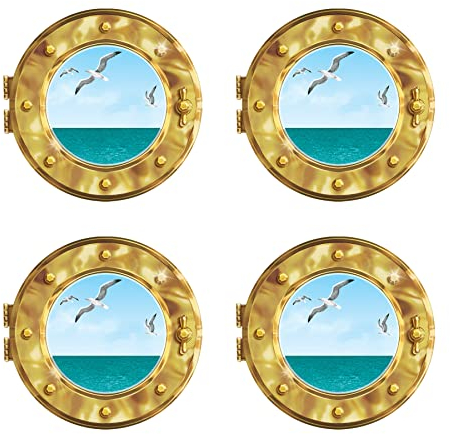 Lot de 4 hublot Peel 'N Place 38,1 cm pour bateau de croisière