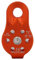 Jadeshay Riemenscheibe Rad 26KN Kletterrolle Aluminiumlegierung Hochleistungs-Einseil-Riemenscheibenblock für 12-mm-Seilklettern(Orange)