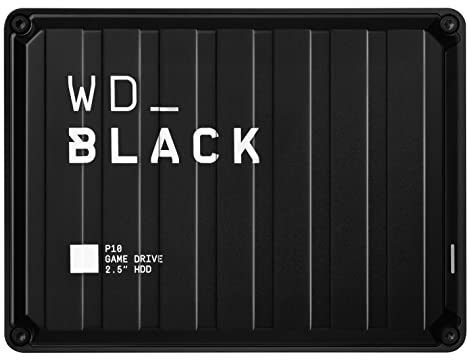 WD_BLACK P10 Game Drive for Xbox 4 TB (1 Monat Xbox Game Pass Ultimate, Übertragungsgeschwindigkeiten bis 130 MB/s, für Xbox) Schwarz mit weißem Rand