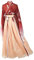 NEVRTP Vieux Chanvre Chinois Robe Fluide Traditionnelle pour Femmes - Costume Cosplay, Vêtements (Rouge, M)