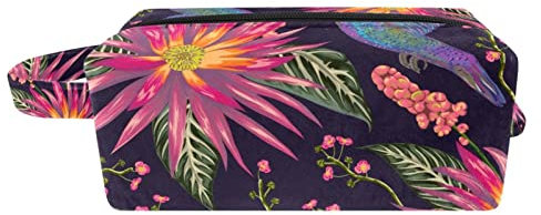 Make A Wish Trousse de toilette portable en éponge douce avec poignée et fermeture éclair pour femme et fille, Multicolore 05, 8.2x3.1x3.5 in/21x8x9 cm