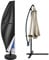 Teynewer Parasol Cover Waterproof, Cantilever/Straight Parasol Protective Cover with Telescopic Pole and Zipper Fit for 2 to 4 m Diameter Umbrella Patio Parasol UV-Anti Windproof (280x30x81/46cm)
