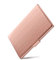 DMFLY Porte-cartes de visite fin pour homme et femme – Porte-cartes de visite professionnel en acier inoxydable – Fermeture à boucle – Or rose