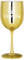 Herz & Heim® Weinkelch hochglänzend mit Gravur aus Kunststoff 460 ml Gold, Krone