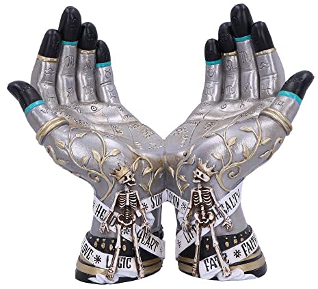 Nemesis Now Hands of The Future Kristallkugelhalter, Silber, 20 cm