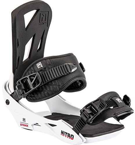 Nitro Herren STAXX '23 Snowboard Bindung Snowboardbindung, White, L