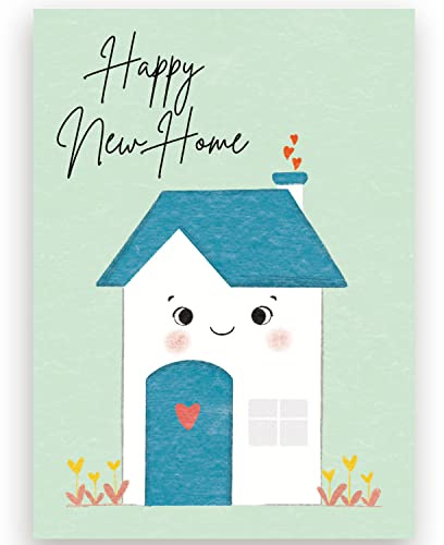 BYANIKA Happy New Home Card | Housewarming, You're Moving, Welcome To Your House Warming Gift, Congratulations, Congrats | For Couple, Partner, Friend, Son, Daughter, Family, Neighbour | Blank Inside