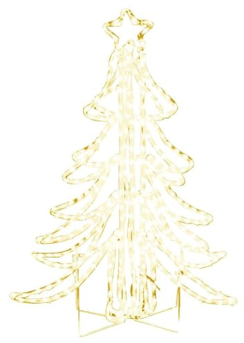 vidaXL Weihnachtsbaum mit 360 LEDs Faltbar Warmweiß Beleuchtet Lichtschlauch Weihnachtsdeko Weihnachtsbeleuchtung Weihnachten Deko