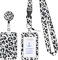 KHDULQ Lanyard Mit Kartenhülle, Kartenhülle Mit Band Id Card Holder Karten Schutzhülle Card Wallet (Leopard Print) Für Handy-Lanyards, Ausweise, Büro- Und Schulbedarf