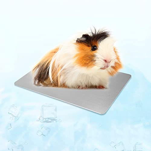 Hileyu Cooling Mat for Small Animals - Aluminum Material - Rectangular - 12 * 8cm (4.7 * 3.1in) - Durable Construction - Pet Bed - Mat - Cooling