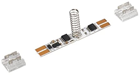 ZOREI Interruptor Táctil Led Dimmer, Flexible Sin Soldadura, Para Perfil De Aluminio, 12V 24V 3A, Con Indicador Azul Y Memoria (10mm)