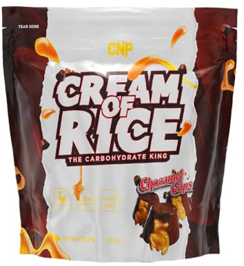 CNP Professional Cream of Rice Carbohydrate, Low Sugar, for Energy & Recovery with Easy Digestion, 2kg 40/80 Servings 8 Flavours (2kg Chocamel Cups)