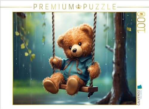 Puzzle · Teddybär auf der Schaukel | 1000 Teile · Lege-Größe 64 × 48 cm · CALVENDO Puzzle
