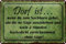 Schild Blech 30x20cm - Made in Germany - Spruch Dorf ist wenn du zum Nachbarn Metall Deko Blechschild