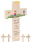 Bärenfreunde - Personalisiertes Taufkreuz mit hochwertigem Spezial-Druck aus massivem Buchenholz - Taufe Geschenk - Holzkreuz Taufe (Junge Wiese)