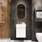 Planetmöbel Cosmia - Juego de muebles de baño con armario inferior (50 x 60 x 35 cm), color blanco, grifo para baño con cepillo dorado, lavabo con cajón