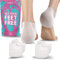 ROOTZ® 2 Paires de Protège-Talons en Silicone | Talonnette Gel pour Soulager Douleur, Ampoules et Épine Calcanéenne | Manchon Respirant et Lavable (4x Blanc)