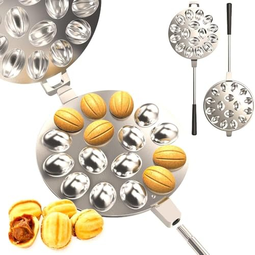 Walnut FORM Press Maker - Oreshki Nuts 16 form Skillet - Oreshki Candy Maker 16 wells griddle - Walnut Pastry - New Set Pastry Baking Tool 1308478-2