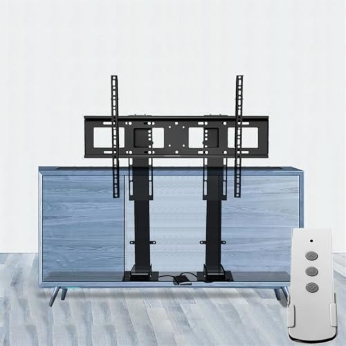 THEGA Soporte Suelo para TV - Soporte TV Motorizado, Soporte para TV con Elevación Telescópica para TV De 55-100/120 Pulgadas, con Control Remoto, Soporte para TV De Altura Ajustable(55-100inch TV)