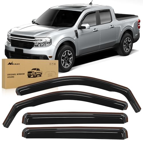 Nilight Fenster-Regenschutz für Ford Maverick 2022 2023 2024 XL XLT Lariat Fensterabweiser Lüftungsfenster Visiere - 4 Stück