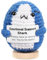 ASMPCUE Pocket Hug Positive Hai mit Positivkarte, Creative Knitting Wool Doll mit Holzsockel, Stressabbau Fluffy Stuffies Lucky Charm Courage Gift, Get Well Gift, Cheer Up School Gift (Blau)