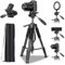 TicEaik Kamerastativ für Canon Nikon, leicht, tragbar, für iPhone/Samsung/Smartphone/Action-Kamera/DSLR-Kamera/DSLR-Kamera-Ständer mit abnehmbarem 3-Wege-Drehgelenk