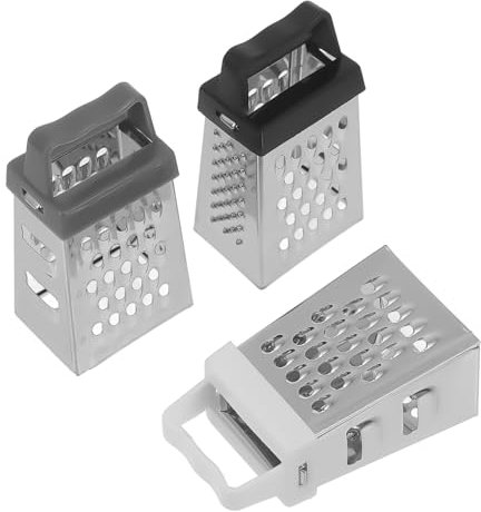 HOLIDYOYO 3pièces Râpe Légumes Inox Multifonction Avec Lames Résistantes Pour Fromage Carottes Pommes De Terre Trancheuse Et Coupe-rondelles Ustensile Cuisine Polyvalent Antidérapant