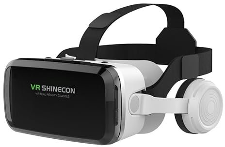 Hoorawwi VR-Brillen-Set für iPhone 15, 14, 13, 12 Pro Max Plus & Samsung Galaxy S24, S23, S22, S21 Edge - Android & iOS - Verstellbare Gläser, Ergonomisches Design, Kompakt & Leicht