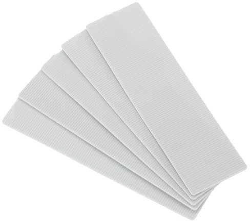 QUARKZMAN 50 Stück Unterlegplatten Kunststoff Abstandshalter 100 x 28 x 1 mm Fliesenkeile Distanzplatten Ausgleichsplatten Distanzklötze Unterlegklotz Verglasungsklötze für Fenster, Grau