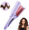 Welleneisen für Haare, 32mm Lockenstab Große Locken mit 4 Einstellbarer Temperatur Reisegröße Beach Waves Lockenstab Tragbarer Französischer Wellen Lockenstab Mermaid Hair Waver für Alle Haare (Lila)
