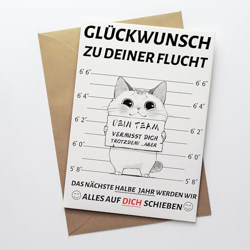 FZSECRIU abschiedskarte kollegen,karte abschied kollege,abschiedsgeschenk kollegen,karte zum ruhestand,dankeskarten,team karte