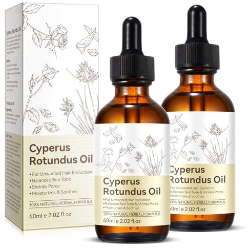 Cyperus Rotundus Oil for Hair Removal, Cyperus Rotundus Öl für die Reduzierung des Haarwuchses am Körper, Natürliches Cyperusöl für Feuchtigkeitsspendende & Glatte Haut (4.04 fl.oz)