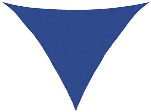 vidaXL Voile d'ombrage 160 g/m² Triangulaire Bleu 5x5x6 m PEHD, Voile de Soleil, Voile d’ombrage, Store de Patio, Voile de Pare-Soleil