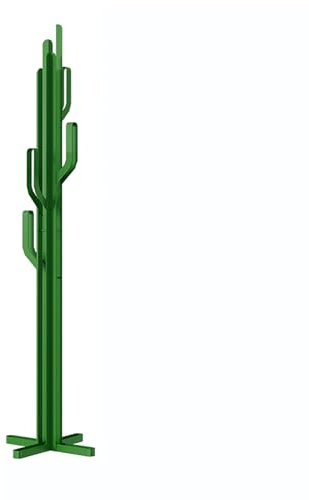 Qiydia Attaccapanni da Terra, Appendiabiti A Forma di Cactus con 4 Ganci per Vestiti, Cappelli, Borse, Appendiabiti in Metallo per Ingresso, Camera da Letto, Corridoio(175cm/69inch, Green)