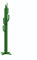 Qiydia Attaccapanni da Terra, Appendiabiti A Forma di Cactus con 4 Ganci per Vestiti, Cappelli, Borse, Appendiabiti in Metallo per Ingresso, Camera da Letto, Corridoio(175cm/69inch, Green)
