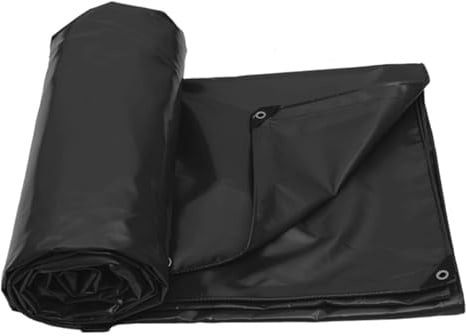 Abdeckplane Gewebeplane transparent mit ösen Schutzplane Bootsplane Zeltunterlage für Camping und Outdoor Garten wasserdichte Plane mit Ösen (Schwarz 1.5x2m)