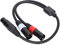 Keenso Xlr Femelle à Double 3 Broches Xlr Cable Mâle Structure Lourde de Service pour Microphones 0,5 M