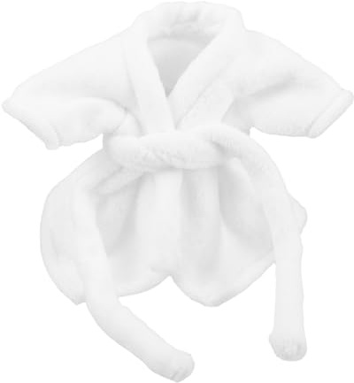 Kisangel Plüschbär Schlafanzug Set mit Bademantel für Mini Puppen Kuschelige Puppenkleidung für Kreative Rollenspiele und Spaß