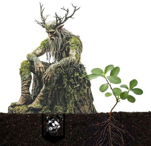 CHSEROK Garten Stecker Draußen Deko, 28 × 18 cm Lustige Gartenfiguren, Acryl Deko für Garten, 2D Dekostecker Waldgeist, für Topfpflanzen oder Geschenke