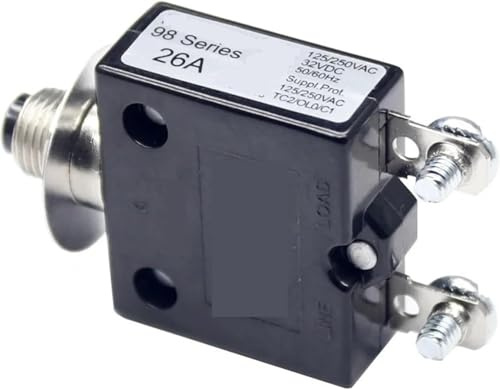 Thermischer Überlastschutz-Leistungsschalter, Micros Thermischer Überlastschutz Serie 98 26A Leitungsschutzschalter mit Schraubstift(4a)