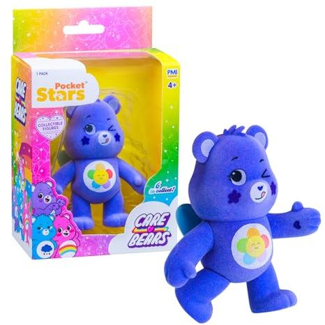 Care Bears - Die Glücksbärchis, 1 Sammelfigur, 10 cm, Modell Marineblau – Harmony Bear, für Kinder ab 4 Jahren, CAR102