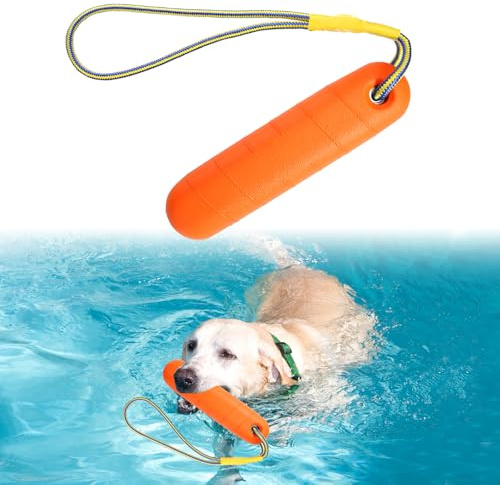 DUTIFUL Hundespielzeug Wasserspielzeug Hund Schwimmspielzeug für Hunde Interaktives Hundespielzeug Hundetraining with Nylon Rope Hunde Spielzeug für Mittelgroße Große Hund (Orange)
