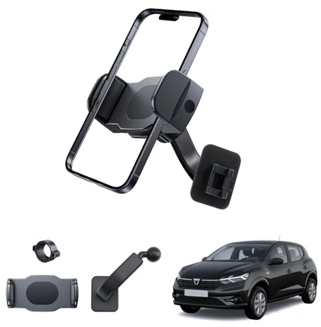 Coleya Supporto Cellulare Compatibile con Dacia Sandero 3/ Dacia Jogger/Dacia Logan 3 2021-2026, Supporto Telefono, Porta Cellulare Auto, Rotazione a 360°, per Tutti Smartphone 4-7