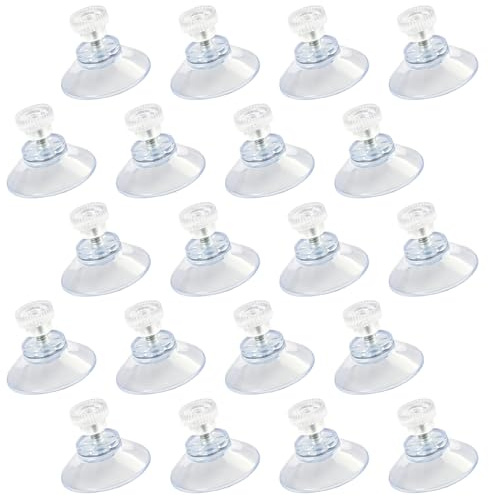 20 Lot de ventouses avec filetage pour surfaces lisses, idéales pour fixation sécurisée sur verre, carrelage et miroir, ventousecarrelage, ventousevitre, crochet, usage domestique ou professionnel