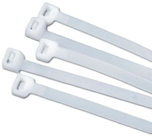 kenable Natural Cable Ties 100mm x 2.5mm Nylon 66 UL Approved [1000 Pack]