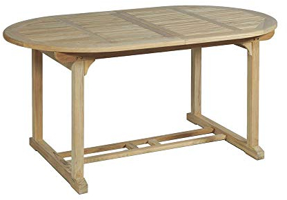 Harms Gartentisch Solo Teak ausziehbar Oval Tisch Esstisch