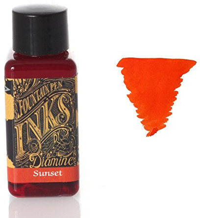 Diamine Ink,Sunset,Orange,Tinte für Füllfederhalter,30 ml