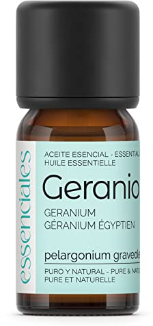 Essenciales - Huile essentielle de Géranium (Pelargonium graveolens), 10 ml | 100% Pure et Naturel